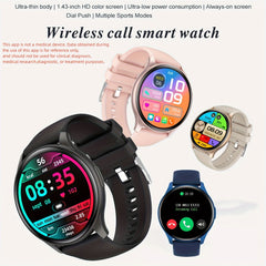 1.43" AMOLED Touch Sports Smartwatch Calls Fitness Track Voice Assistant