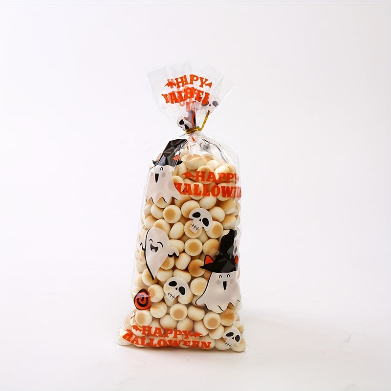 50pcs Halloween Cellophane Candy Bag Hand Gift Small Business Supplies
