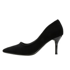 Pointed Toe Satin Stiletto Pumps for Women