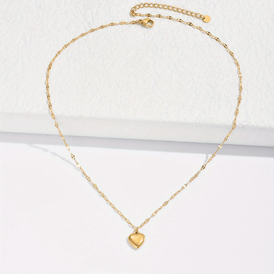 Heart Pendant Necklace for Women Girls 14K Plated