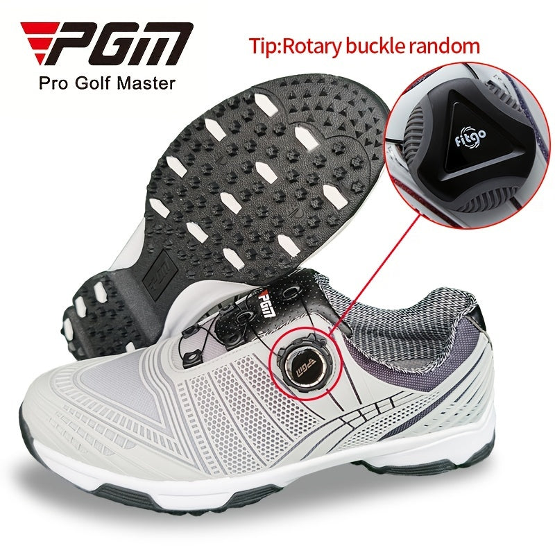 PGM Men's Golf Shoes With Rotary Buckle Lightweight Nylon Sports Sneakers