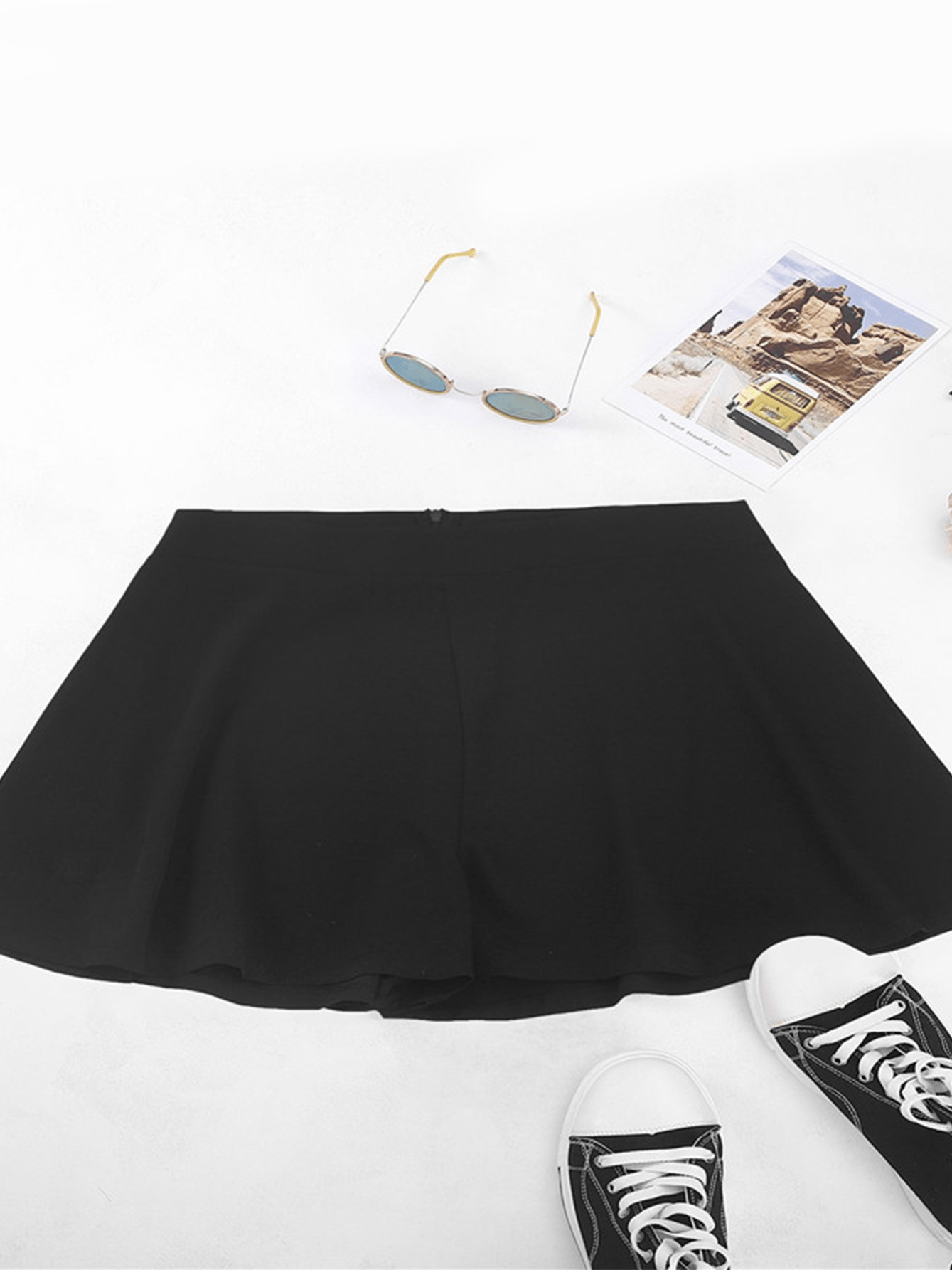 Women's Plus Size Preppy Style Summer Solid Shorts