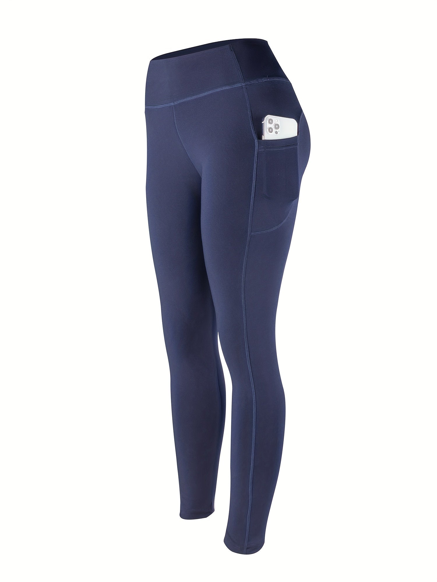High Waist Crop Pants With Side Pocket Yoga Leggings