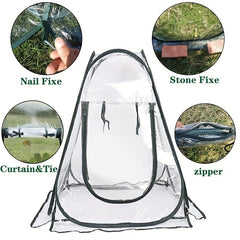 Pop Up Greenhouse Cover Transparent PVC Mini Small Grow Plant House Tent