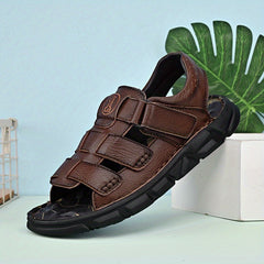 Men's Lightweight Open Toe Strap Sandals Soft Sole Anti-Skid Beach Sandals