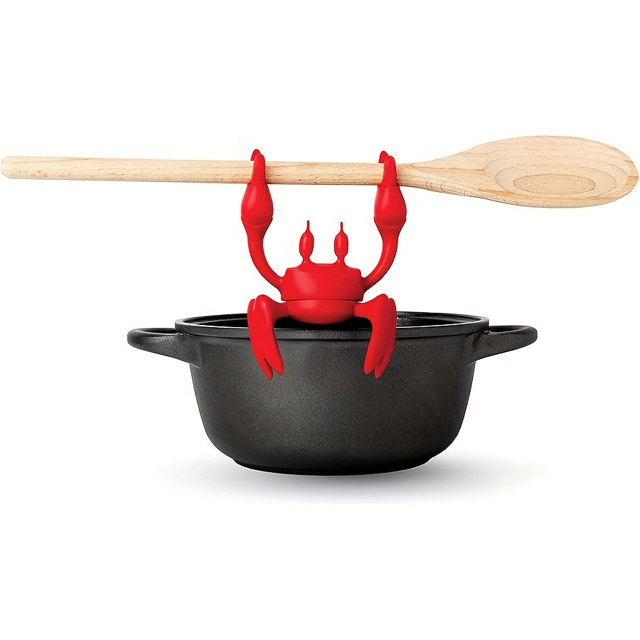 Red Crab Utensil Rest Heat Resistant Spoon Holder