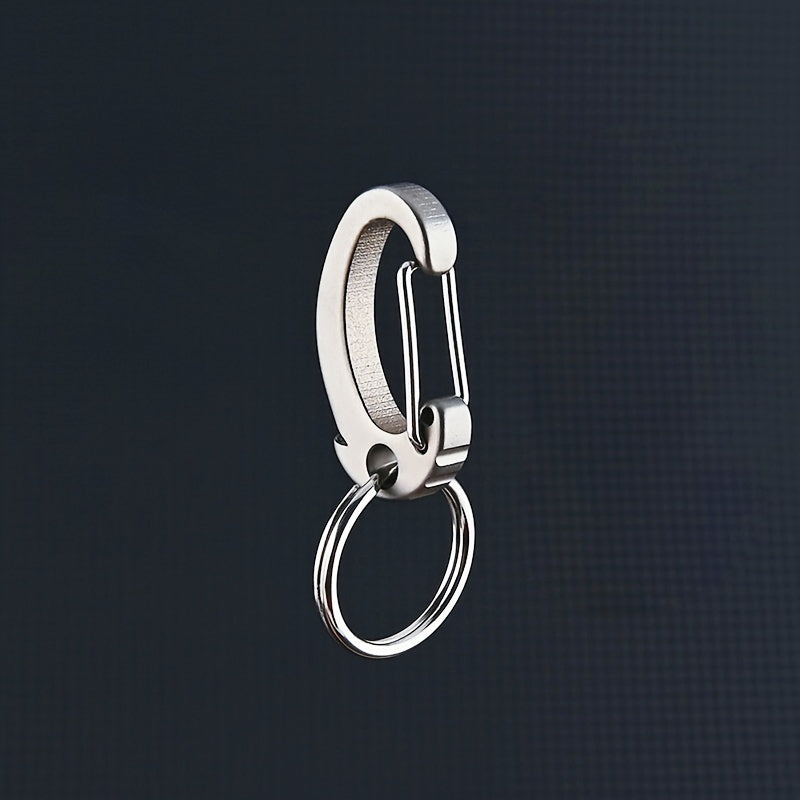 Mini Titanium Alloy Keychain Waist Hanging Hook Buckle Outdoor Camping Hiking