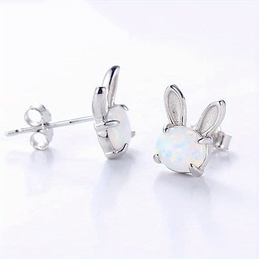 Girl's Rabbit Earrings Fashionable Earrings Accessories