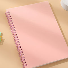 A5 Pink Coil Notepad 80 Sheets Single Book