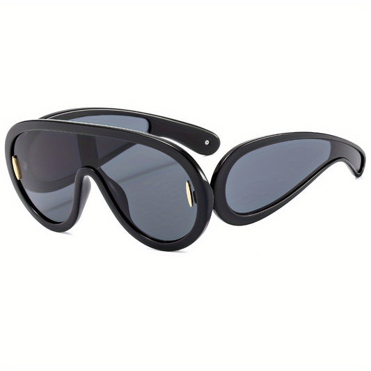 Y2K One piece Sunglasses UV400 Sun Shades For Cycling Summer Beach Party