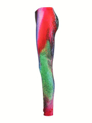 Galaxy Print Yoga Leggings - Stretchy Workout Leggings