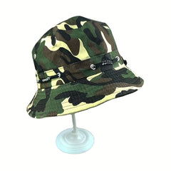 Green Camo Fisherman Hat Sunscreen Bucket Hat