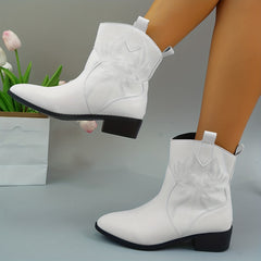 Women's Retro Western Embroidered Cowboy Boots
