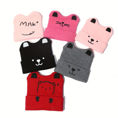 Baby Warm Cat Ears Woolen Knitted Hat for Autumn and Winter