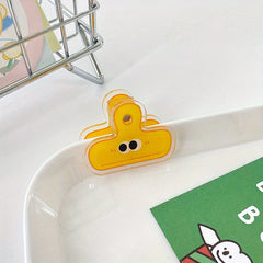 Smiling Face Clip Girl Heart Acrylic Stationery Folder