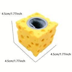 4pcs Mouse & Cheese Squeeze Stress Relief Fidget Toys
