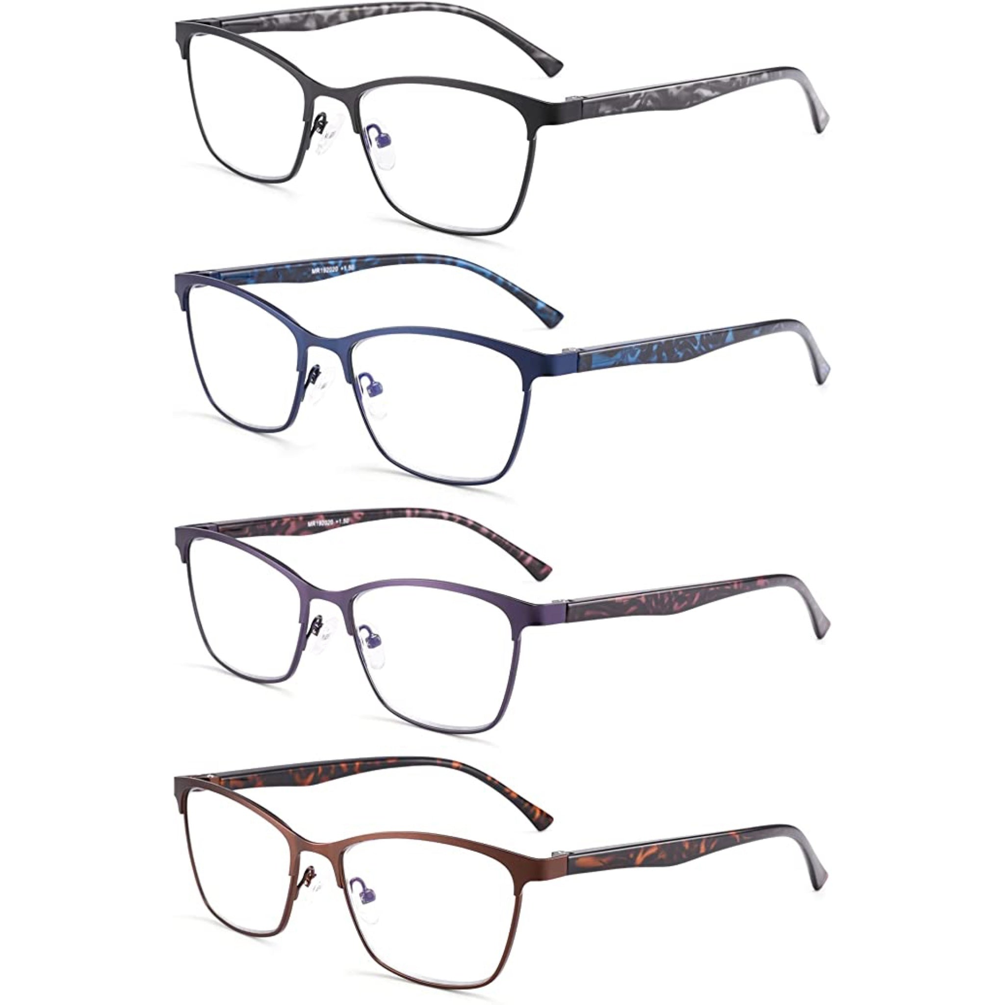 Metal Frame Anti Light Reading Glasses
