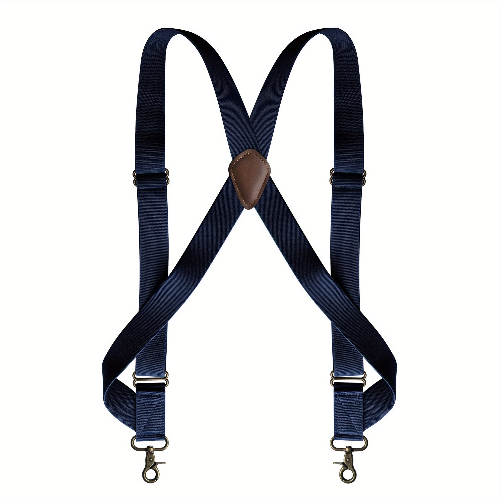 Men's Adjustable Elastic Suspenders Braces with X Shape Design