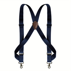 Men's Adjustable Elastic Suspenders Braces with X Shape Design