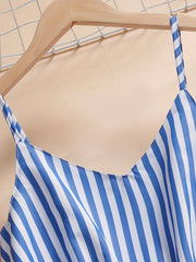 Striped Sleeveless Dresses for Mom and Daughter