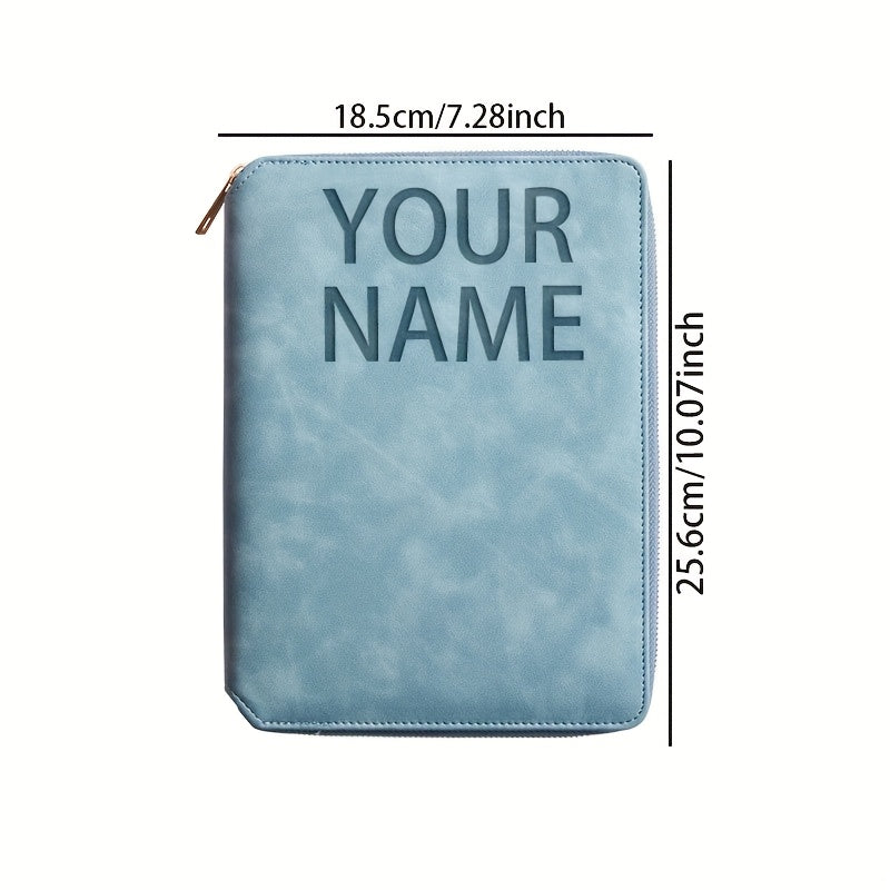 Custom A5 Faux Leather Notebook Personalized 200-Page Journal