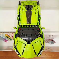 Green Sports Car Building Block Model - ABS Material