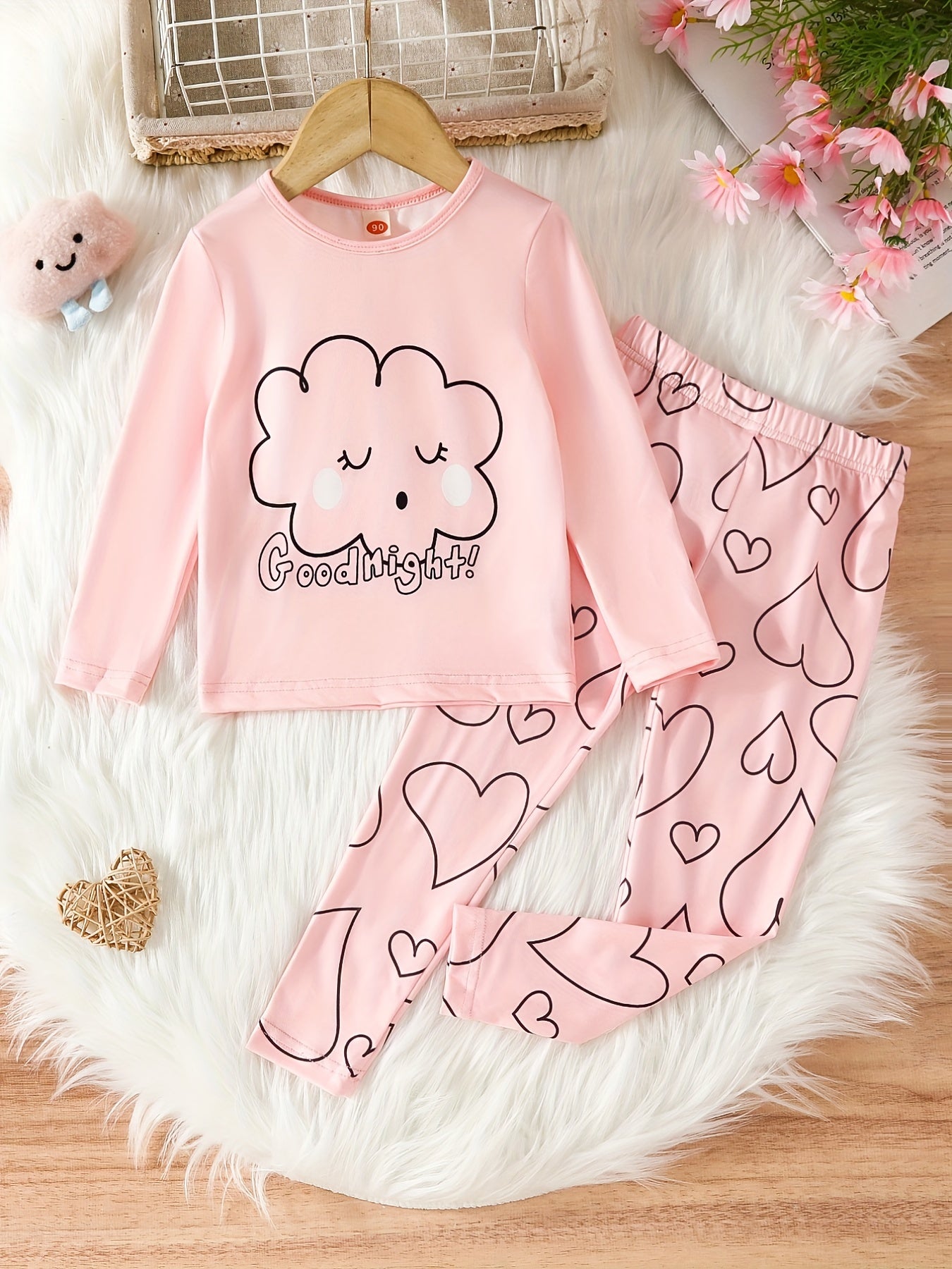 Kid's Cloud Pajamas Set Comfy Casual PJ Set Girl's Loungewear
