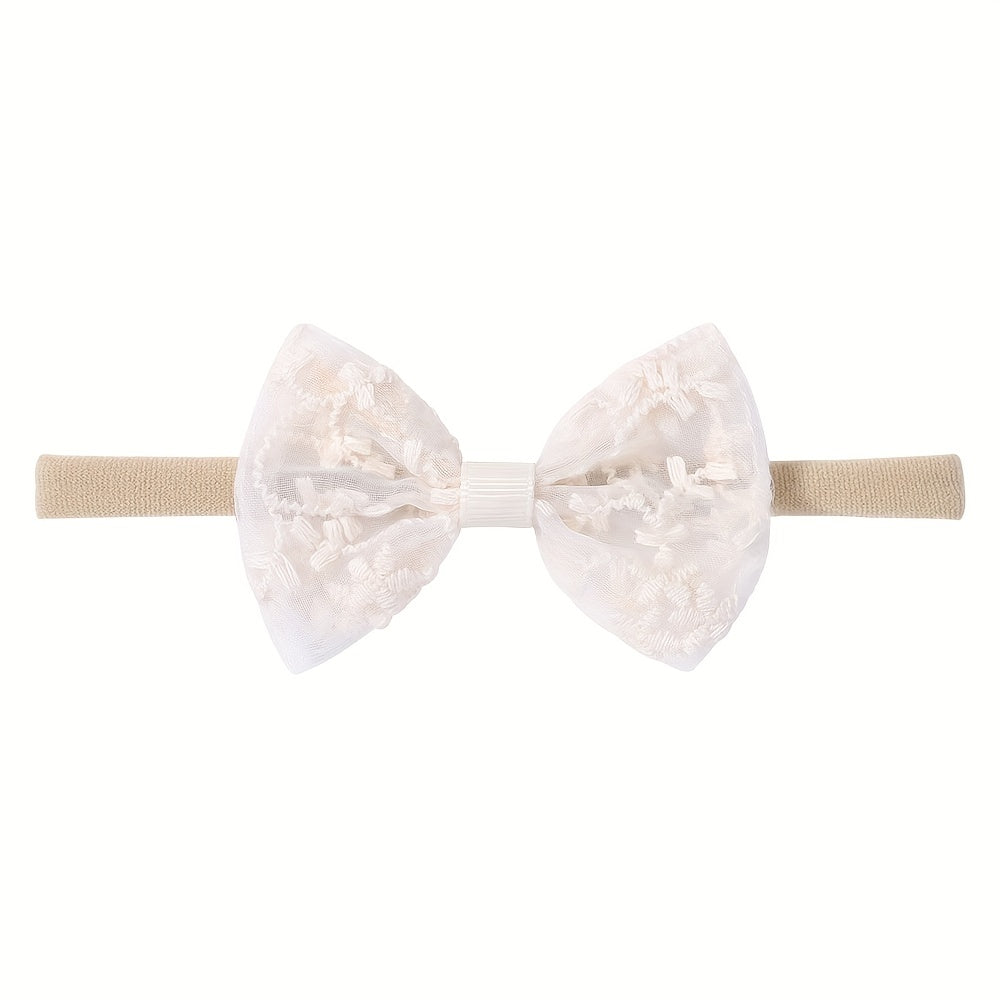 3pcs Street Embroidery Bow Headbands for Baby Girls