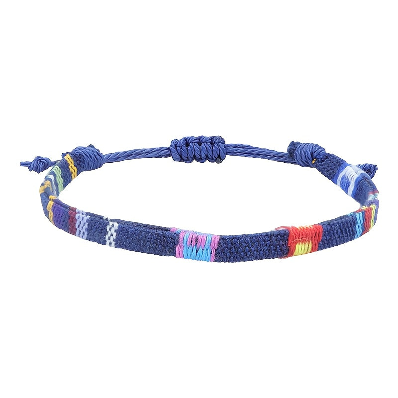 4pcs Boho Braided Rope Anklet Bracelets for Girls