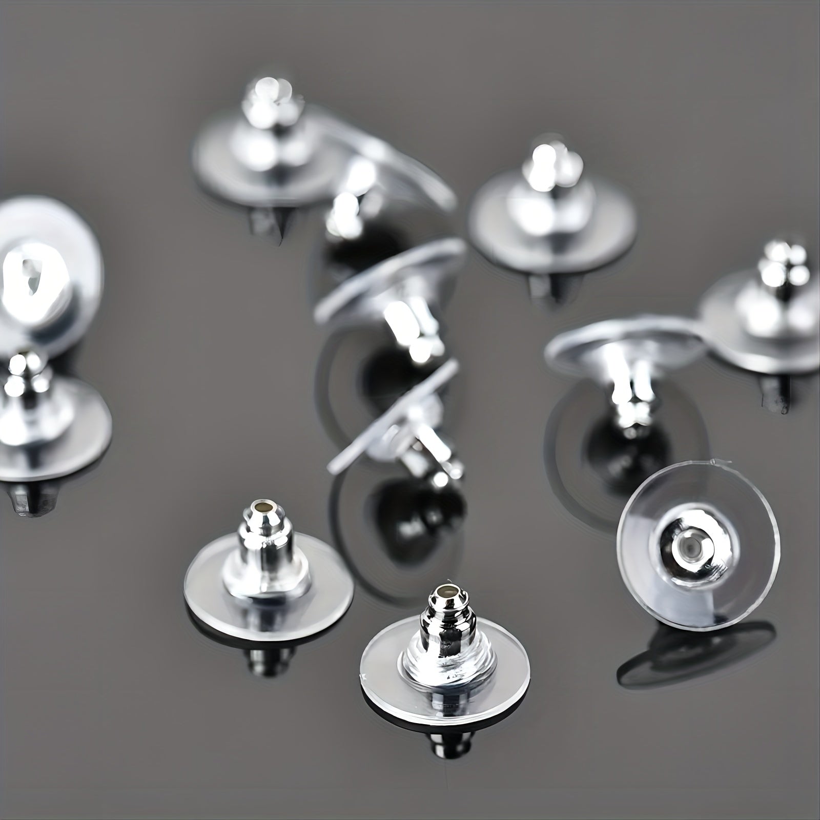 100pcs Stainless Steel Earring Back Plugs - Jewelry DIY Accessories