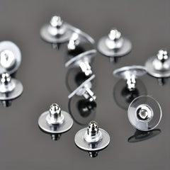 100pcs Stainless Steel Earring Back Plugs - Jewelry DIY Accessories