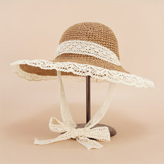 Stylish Straw Sun Hat with Hollow Out Design for Summer