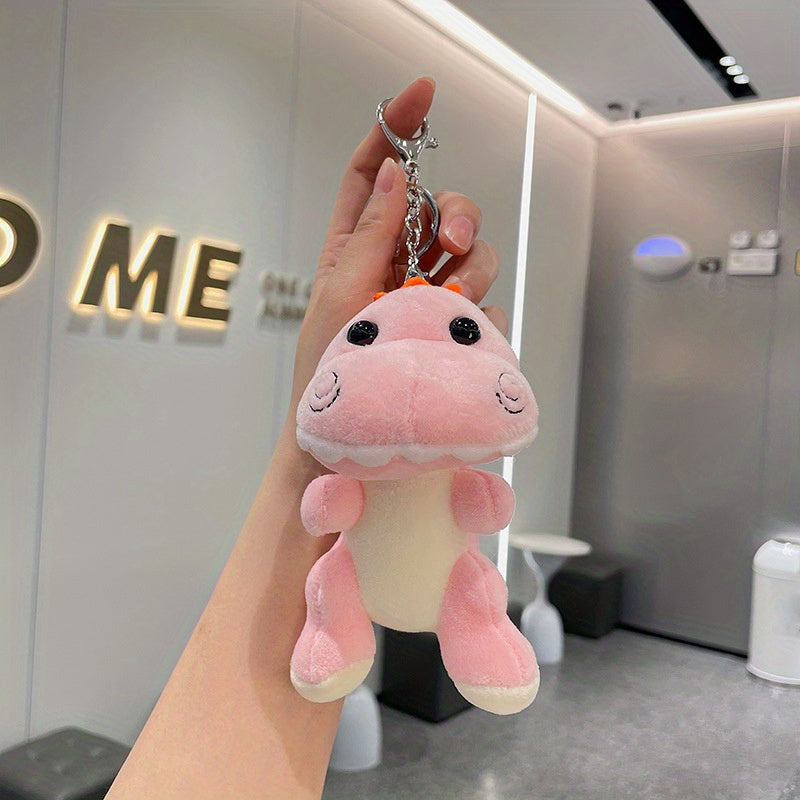 Cartoon Dinosaur Keychain Fluffy Animal Charm Gift