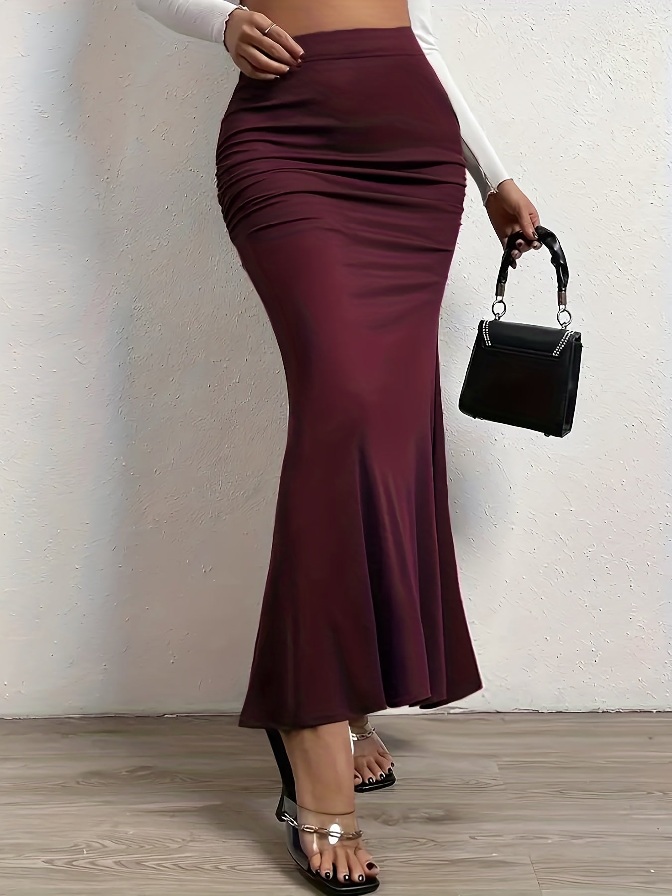 Pleated Bag Hip Skirt for Spring & Summer Women's Clothing