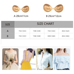Women's Round Cup Thickened Invisible Underwear Gather Silicone Chest Paste