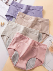 4pcs High Waist Period Briefs Women's Lingerie