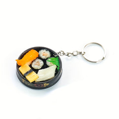 Sushi Seafood Sashimi Lunch Box Keyring Fun Food Keychain Gift