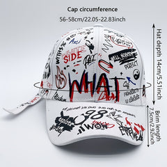 Hip Hop Graffiti Baseball Cap Sunshade Dad Hat Adjustable Couple Sun Hats