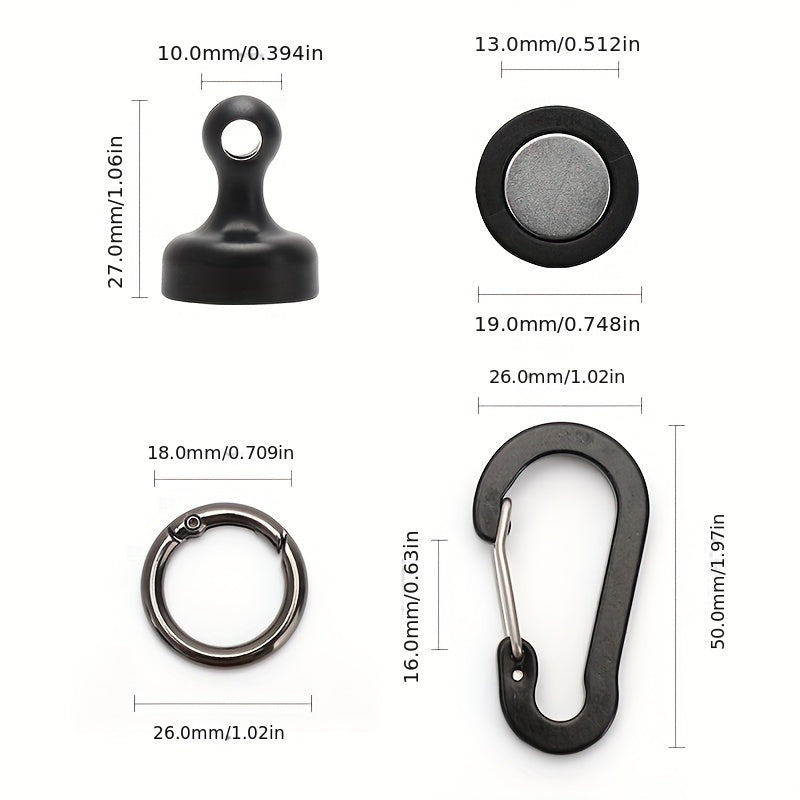 Multifunctional Magnet Keychain Spring Rope Telescopic Keyring