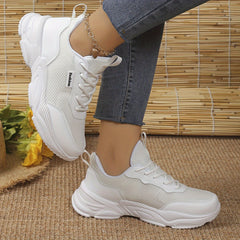 Women's Mesh Running Shoes Lightweight Chunky Sneakers Soft Sole Shockproof