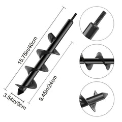 1pc Auger Drill Bit Non Slip Garden Auger Spiral Drill Bit