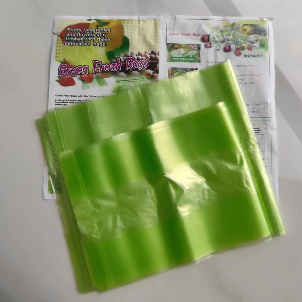 20 Green Reusable Produce Bags for Fridge/Food Storage