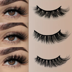 Fluffy 3D Faux Mink Eyelashes Soft Natural Thick Cat Eye Lashes