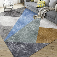 Nordic Geometric Pattern Area Rug Non-Slip Large Carpet Washable