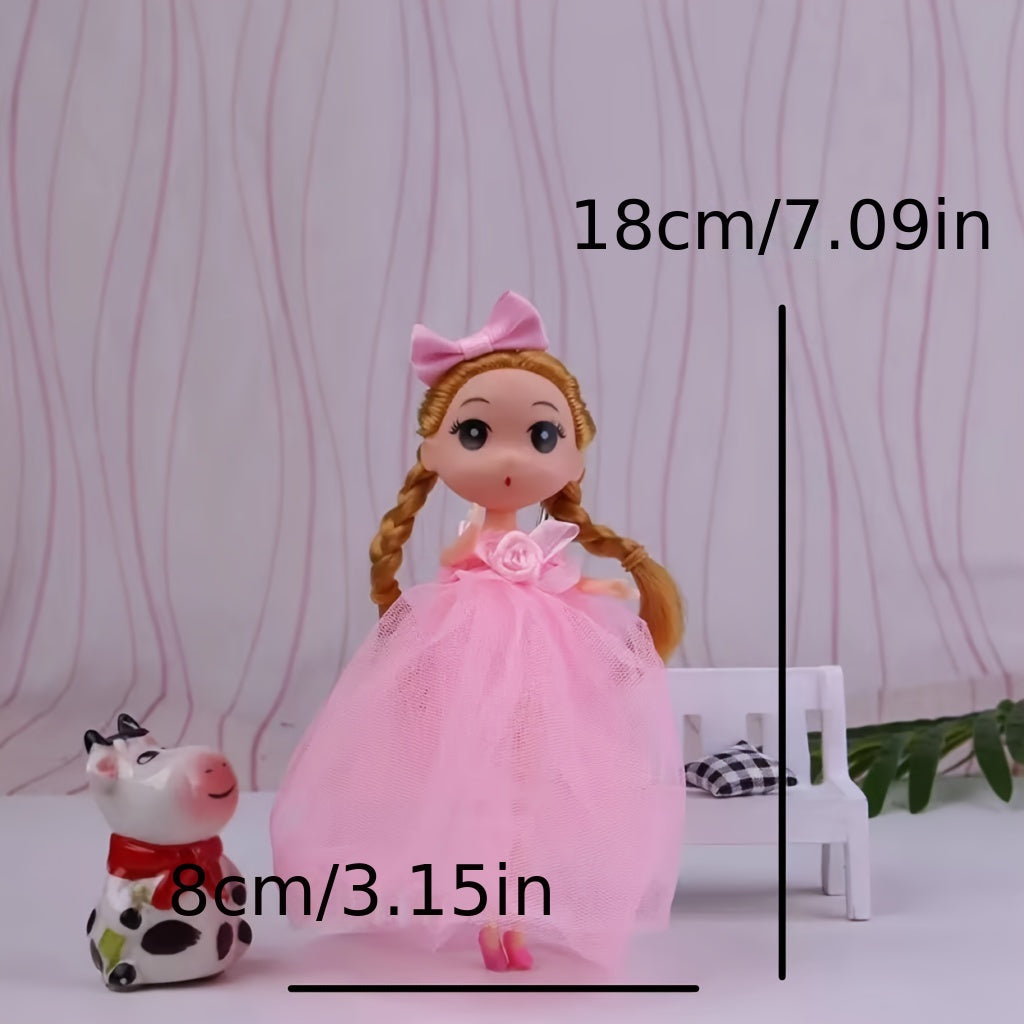 2pcs Cartoon Doll Pendant Keychain Bag Ornament Gift