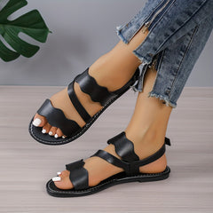Women's Casual Solid Sandals Lightweight Beach Shoes