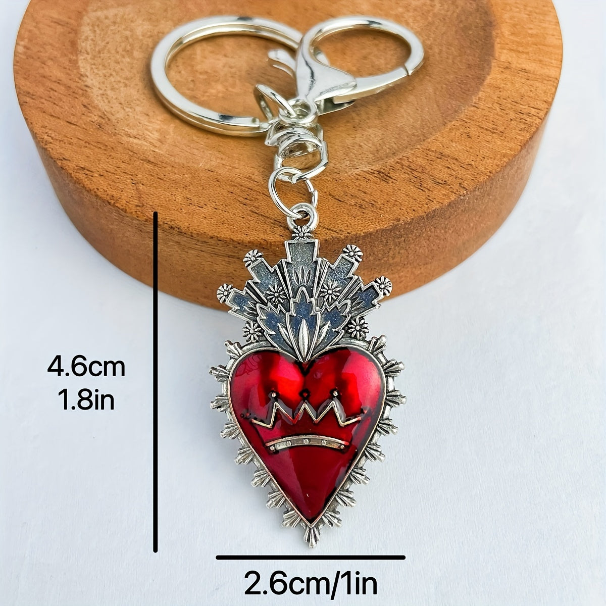 Vintage Gothic Heart Pendant Keychain Gift for Friends & Family