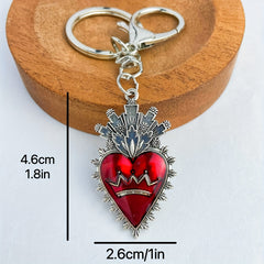 Vintage Gothic Heart Pendant Keychain Gift for Friends & Family