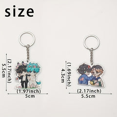 Cartoon Acrylic Keychain Pendant Anime Key Chain Bag Accessories