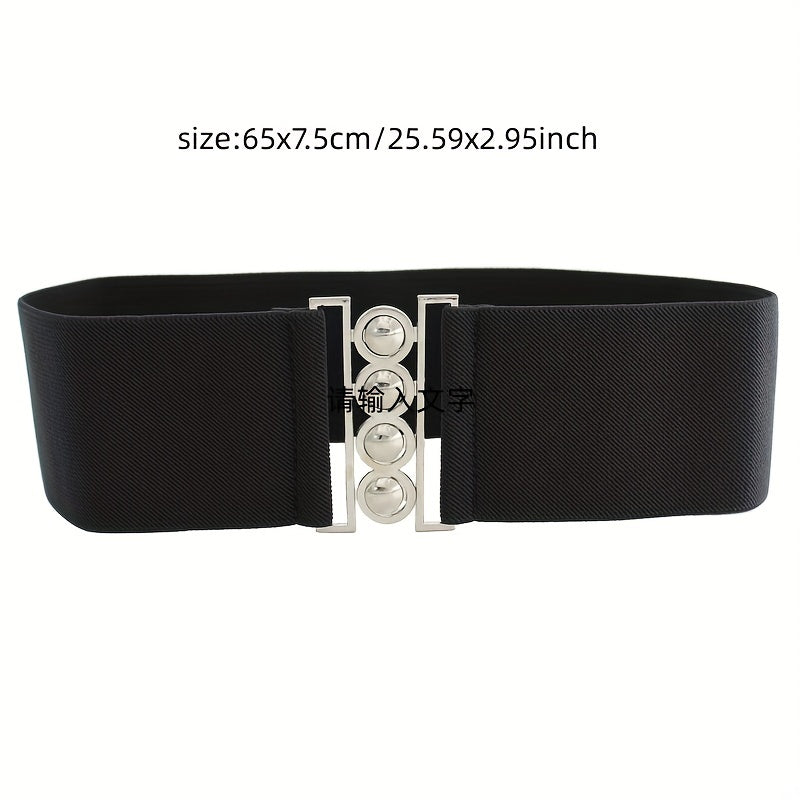Wide Belt Casual Elastic Waistband Dress Girdle For Women